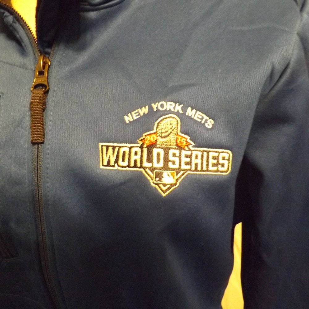 Antigua Womens Size L Blue  Light Weight NY Mets 2015 World Series Jacket